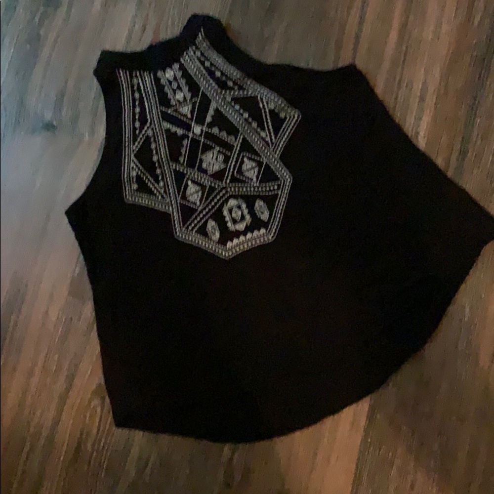 Black high neck tank top